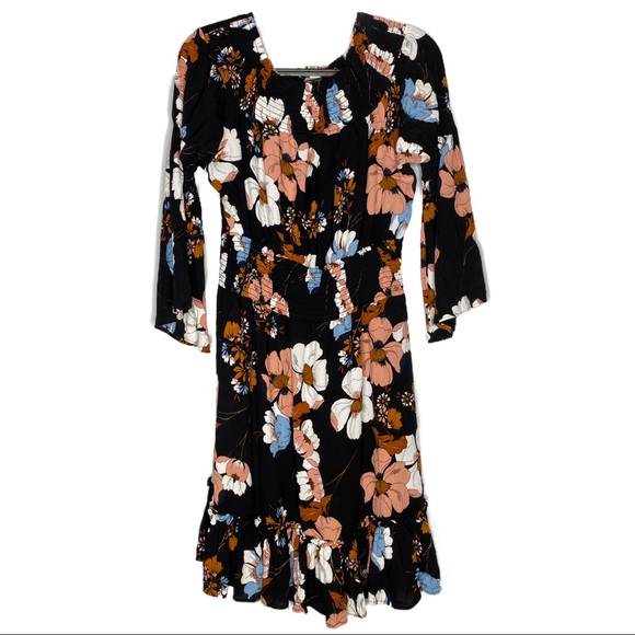 Ella Moon Floral Long Dress Boho Size Large - Picture 3 of 11